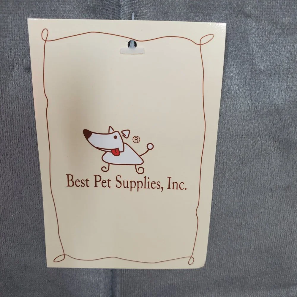 NWT Best Pet Supplies Linen Tent Covered Cat & Dog Bed with reversible mat gray